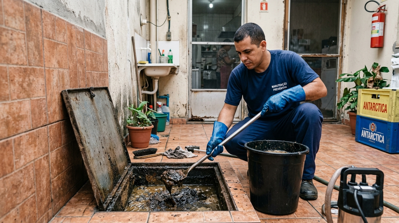 Limpeza de Caixa de Gordura perto de mim em Nova Iguaçu‑RJ